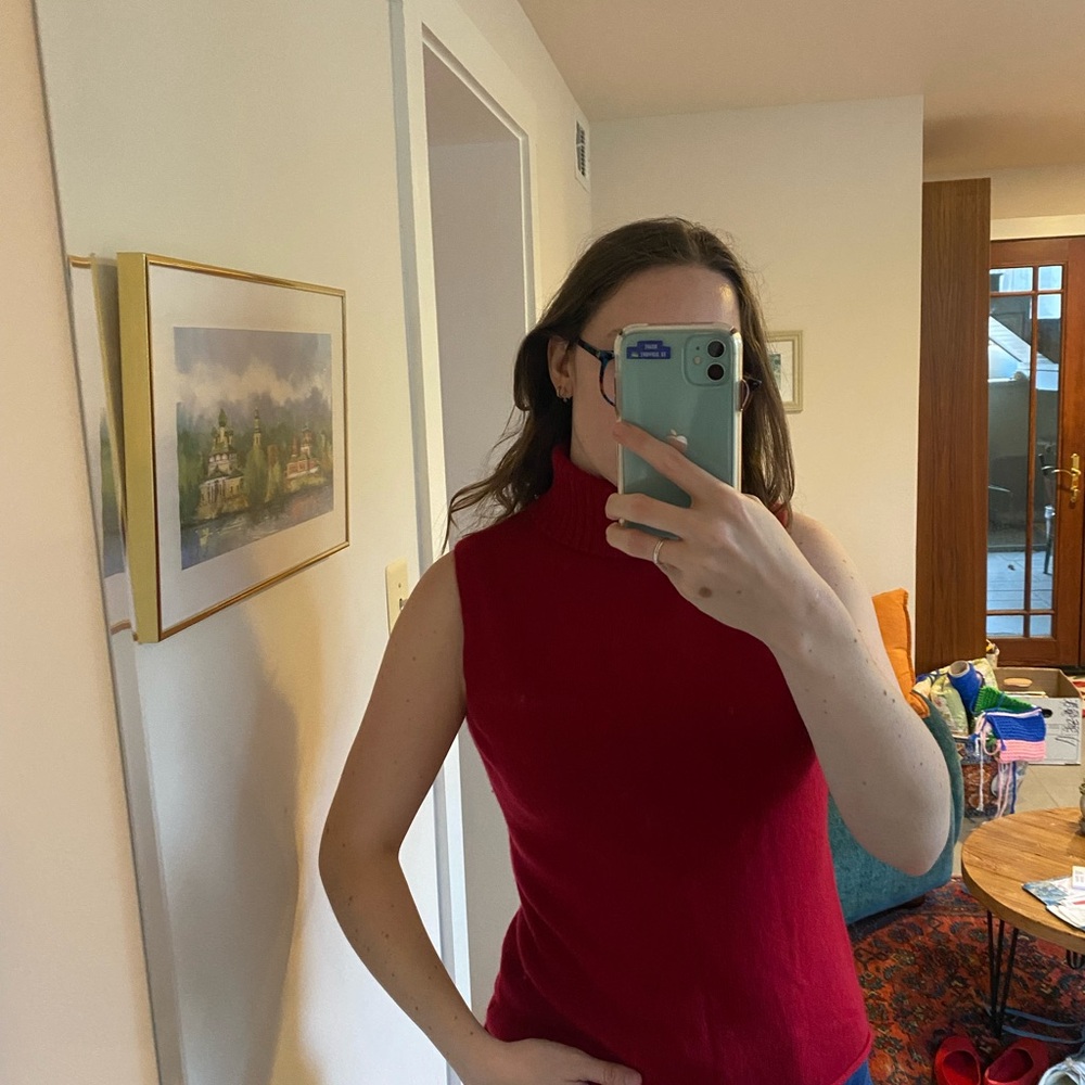Lord & Taylor Vibrant Red Cashmere Sweater